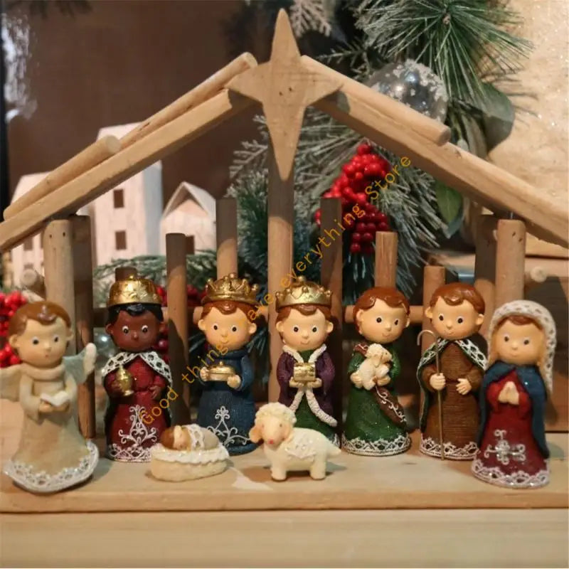 Nacimiento de resina con la Sagrada Familia