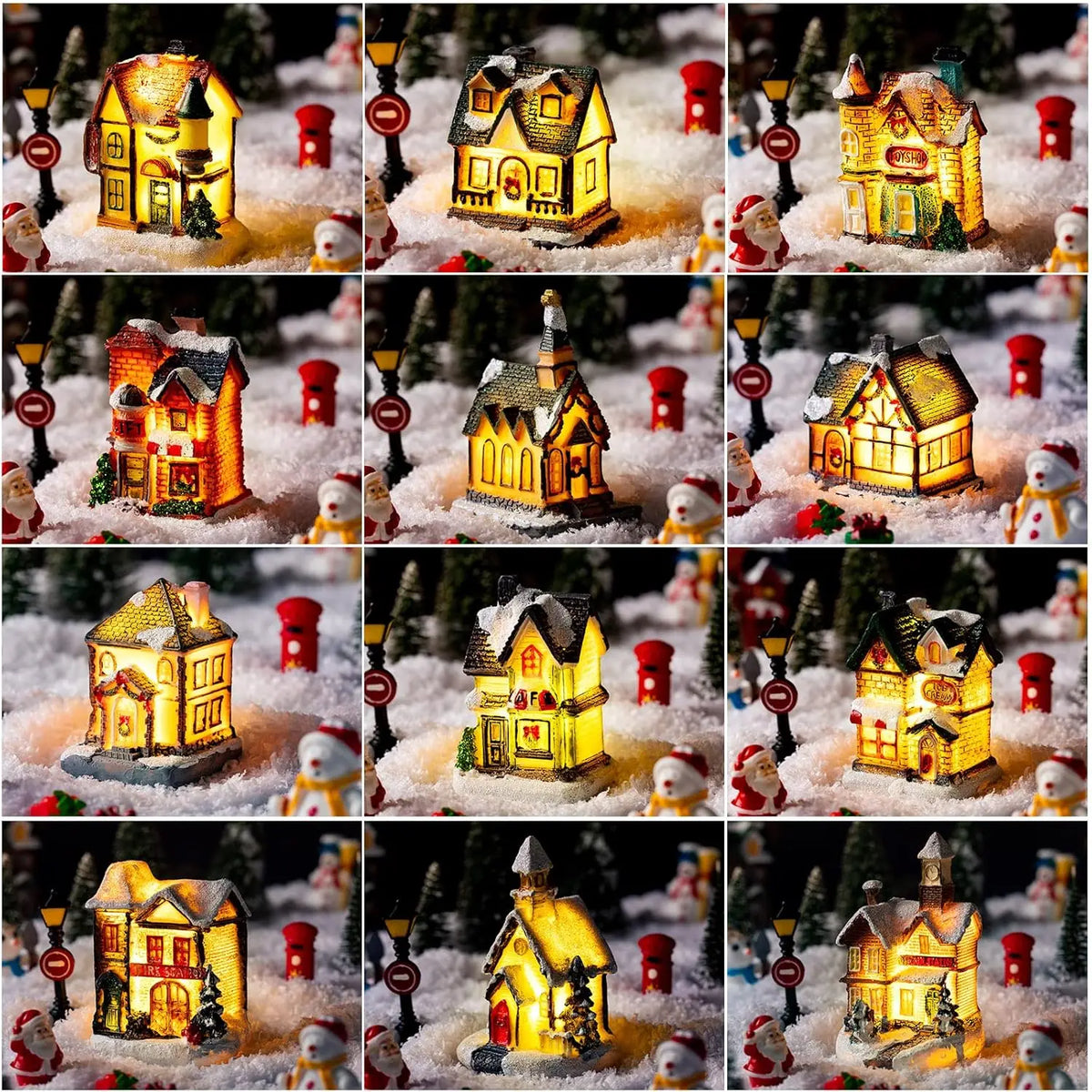 Casitas con luces LED
