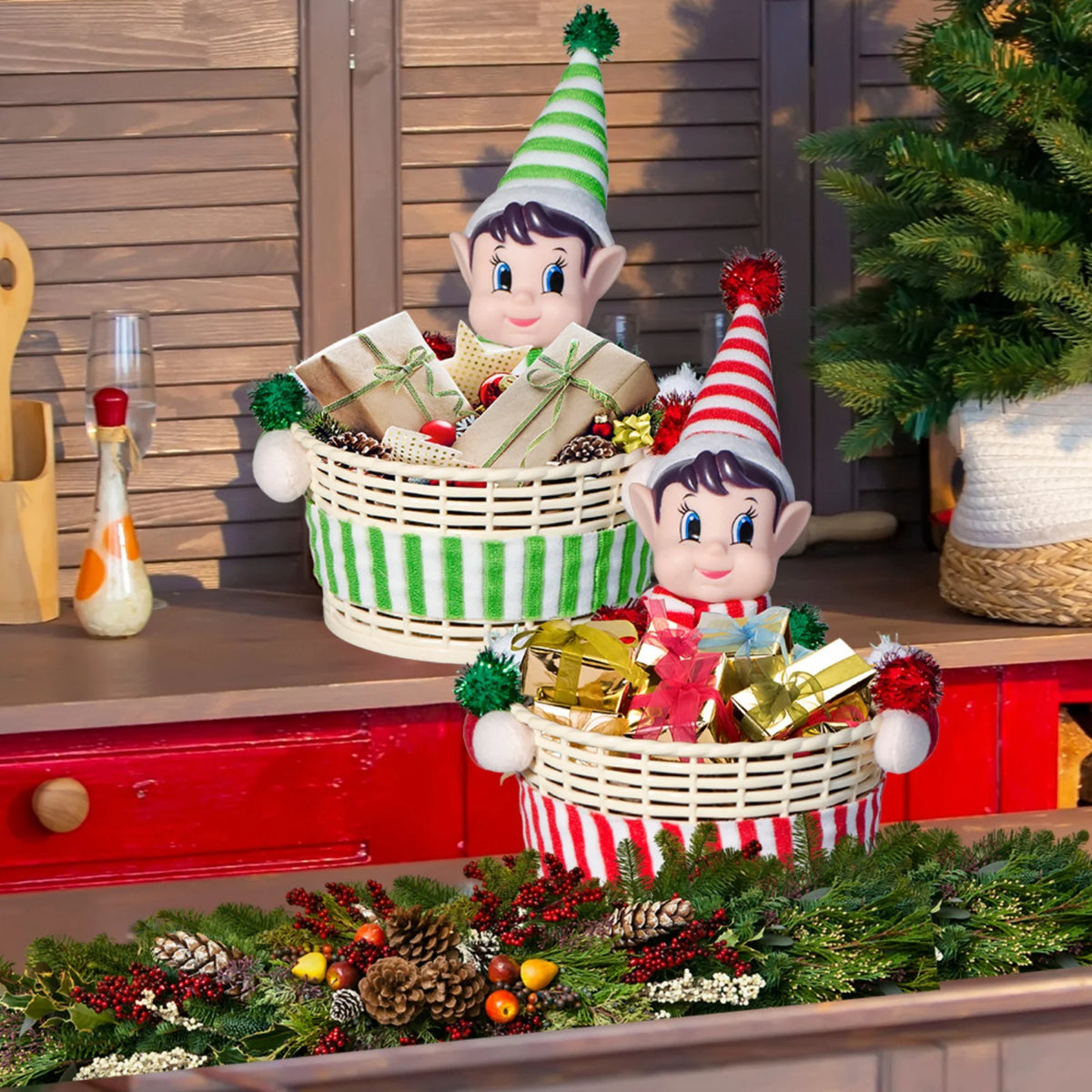 Cesta de elfo para dulces y meriendas