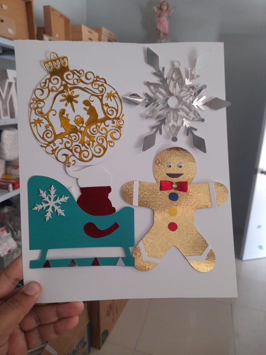 Combo de detalles navideños con trineo