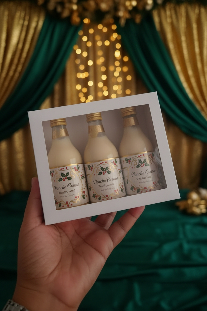 Caja para 3 botellas de ponche