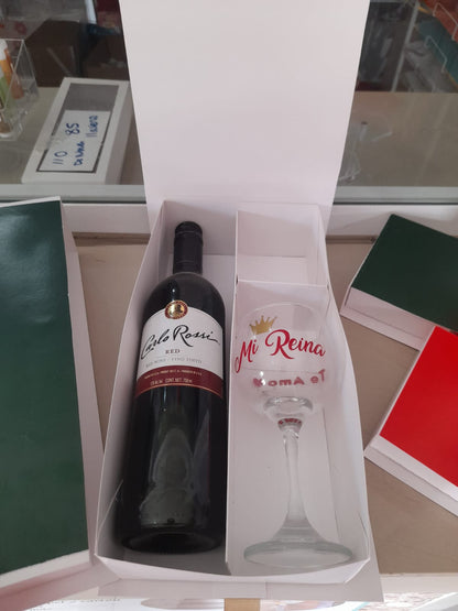 Caja libro VINO Y COPA