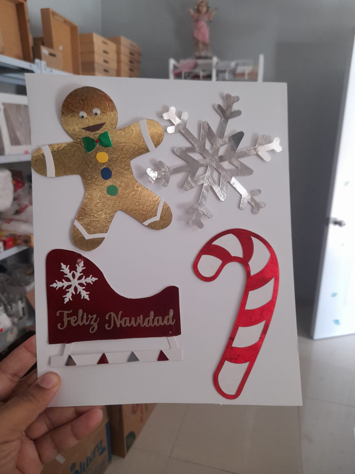 Combo de detalles navideños con trineo
