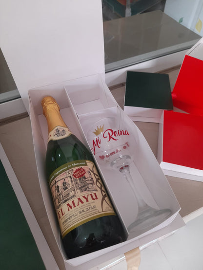 Caja libro VINO Y COPA
