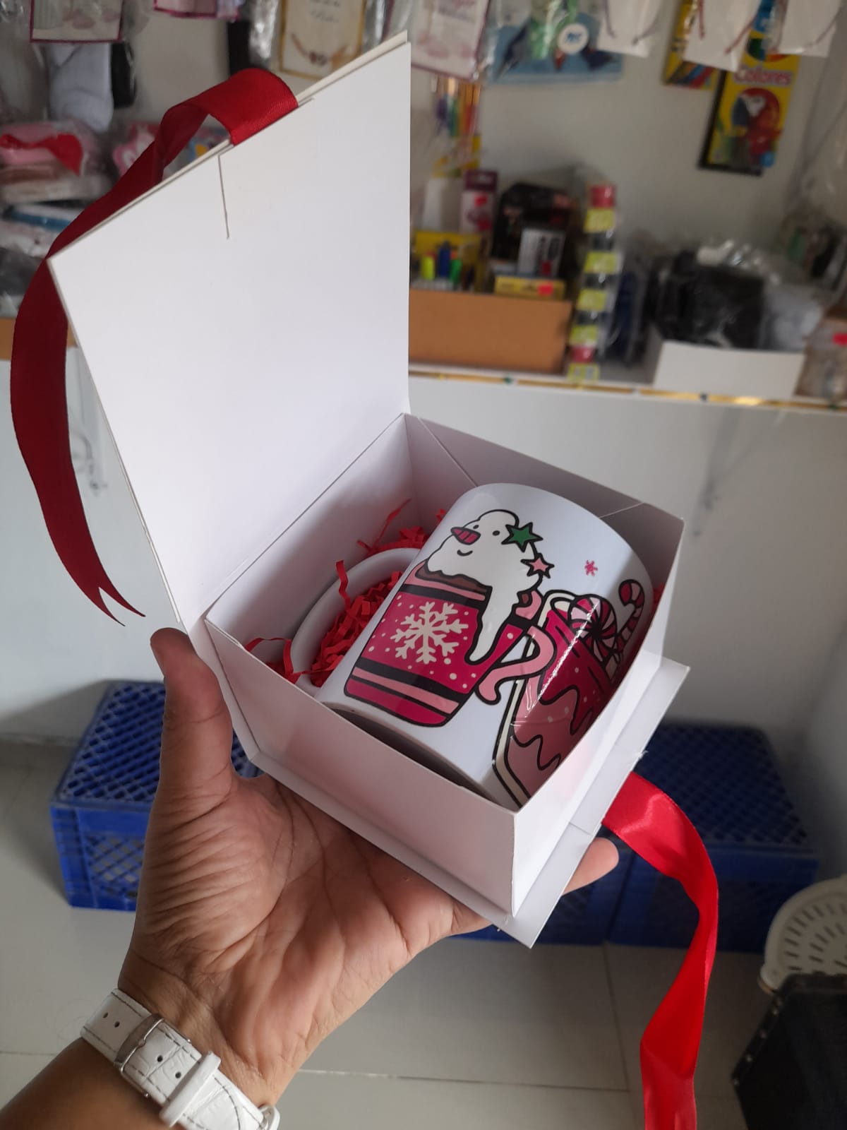 Caja libro para taza