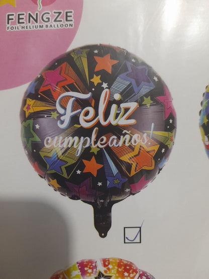 7.6 Globos feliz cumple de 18 pulg