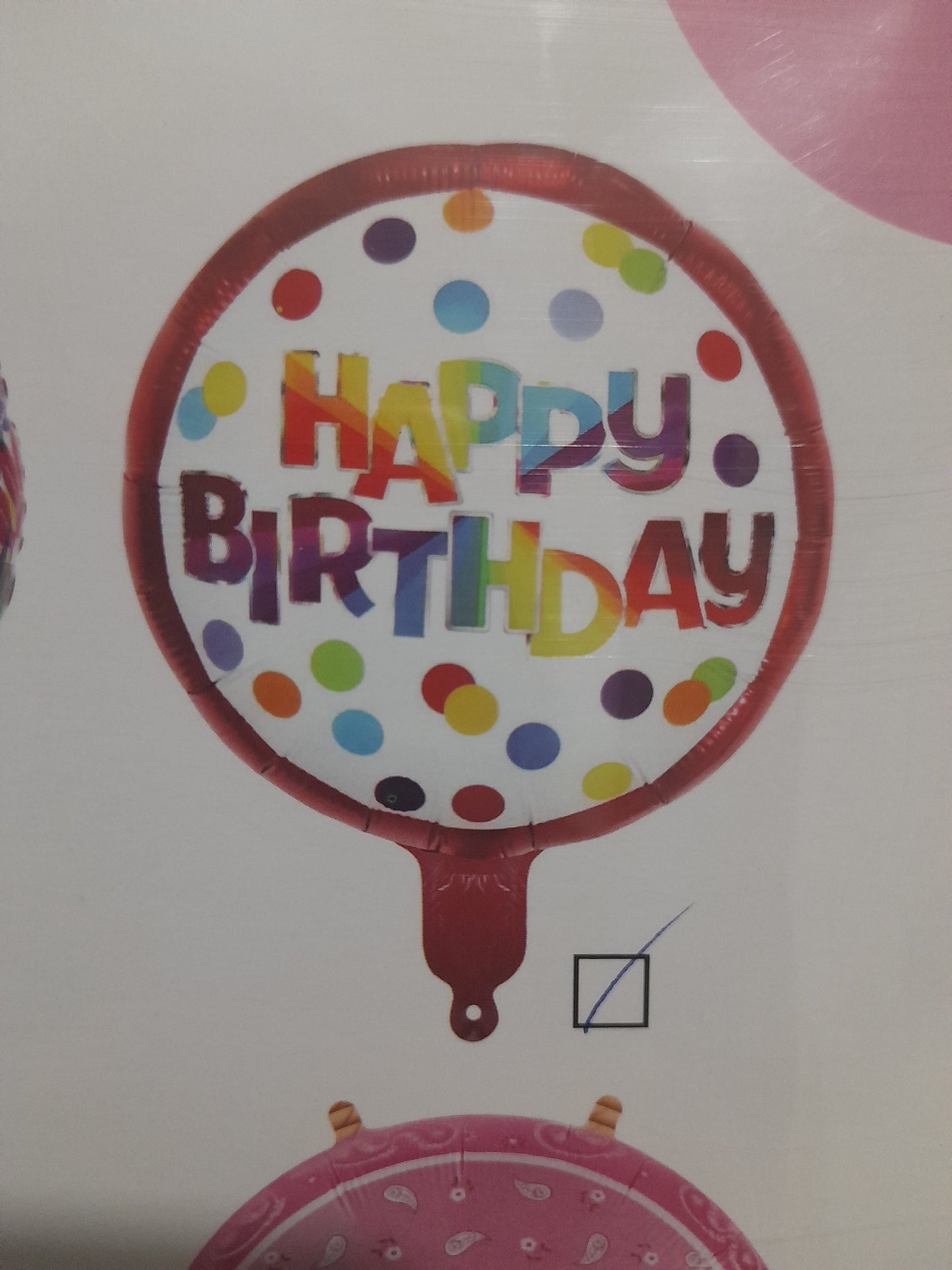 7.6 Globos feliz cumple de 18 pulg