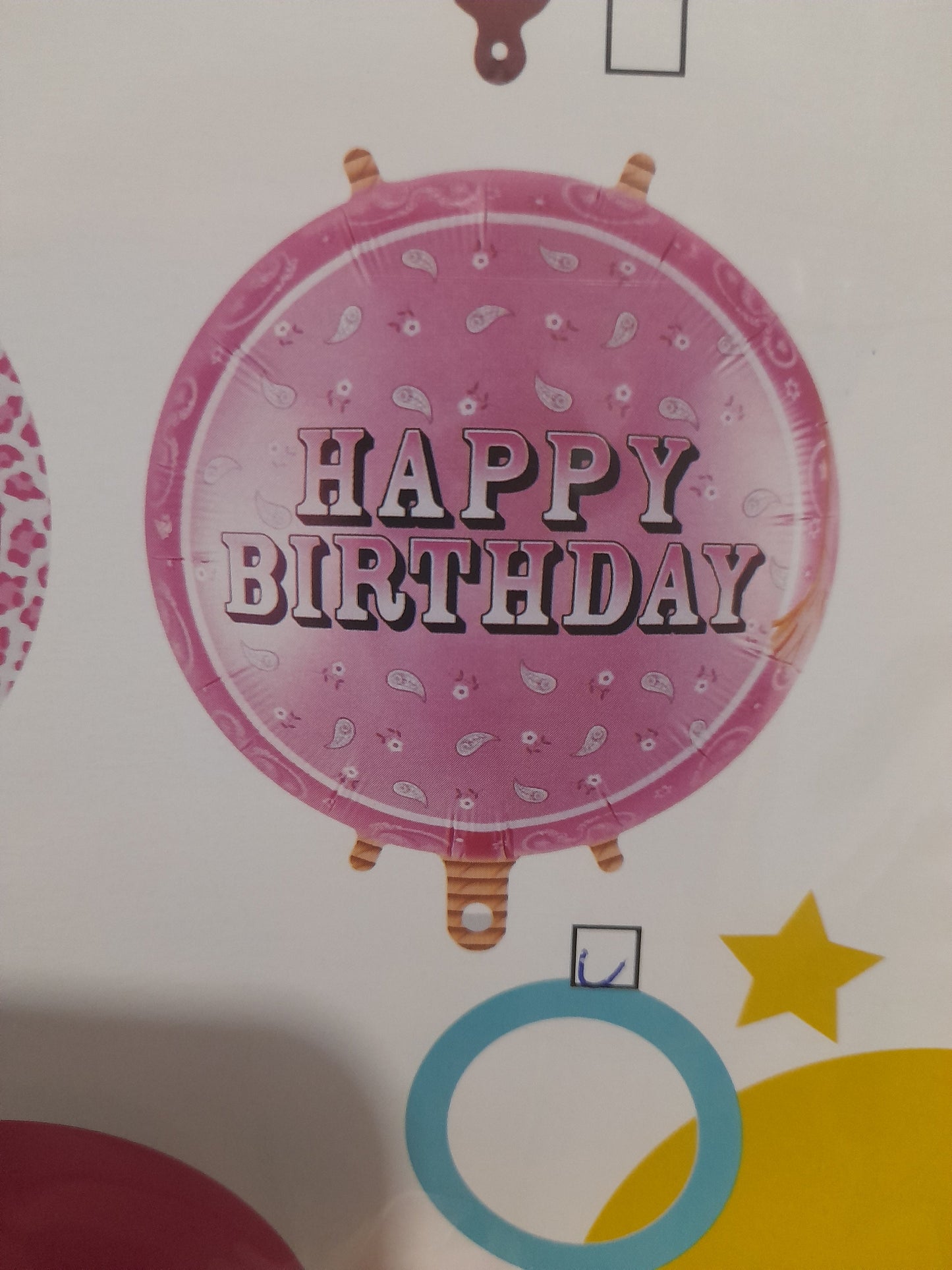 7.6 Globos feliz cumple de 18 pulg