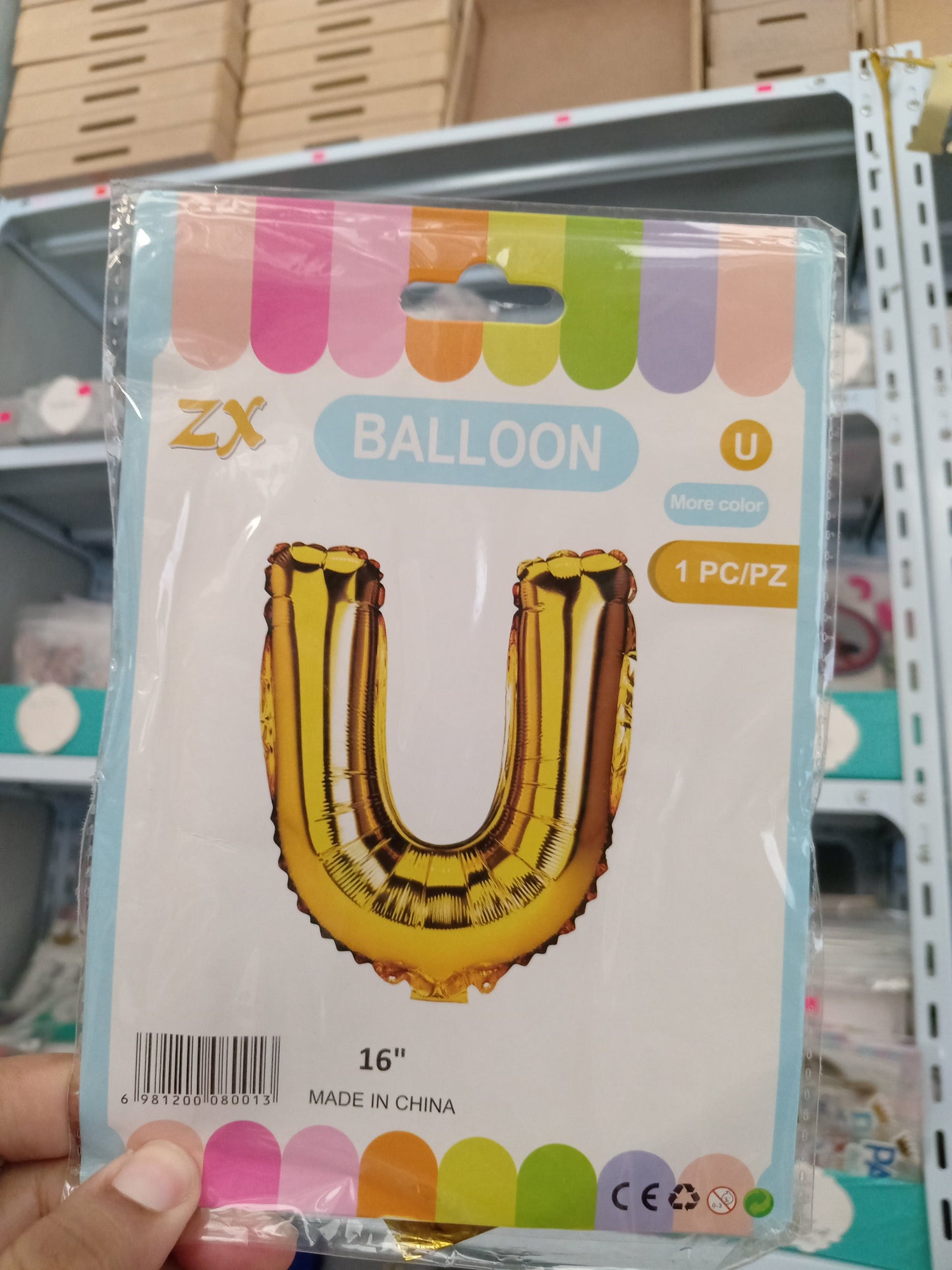 7.6 Globo de letra 16 pulg