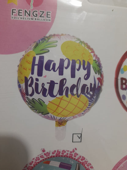 7.6 Globos feliz cumple de 18 pulg
