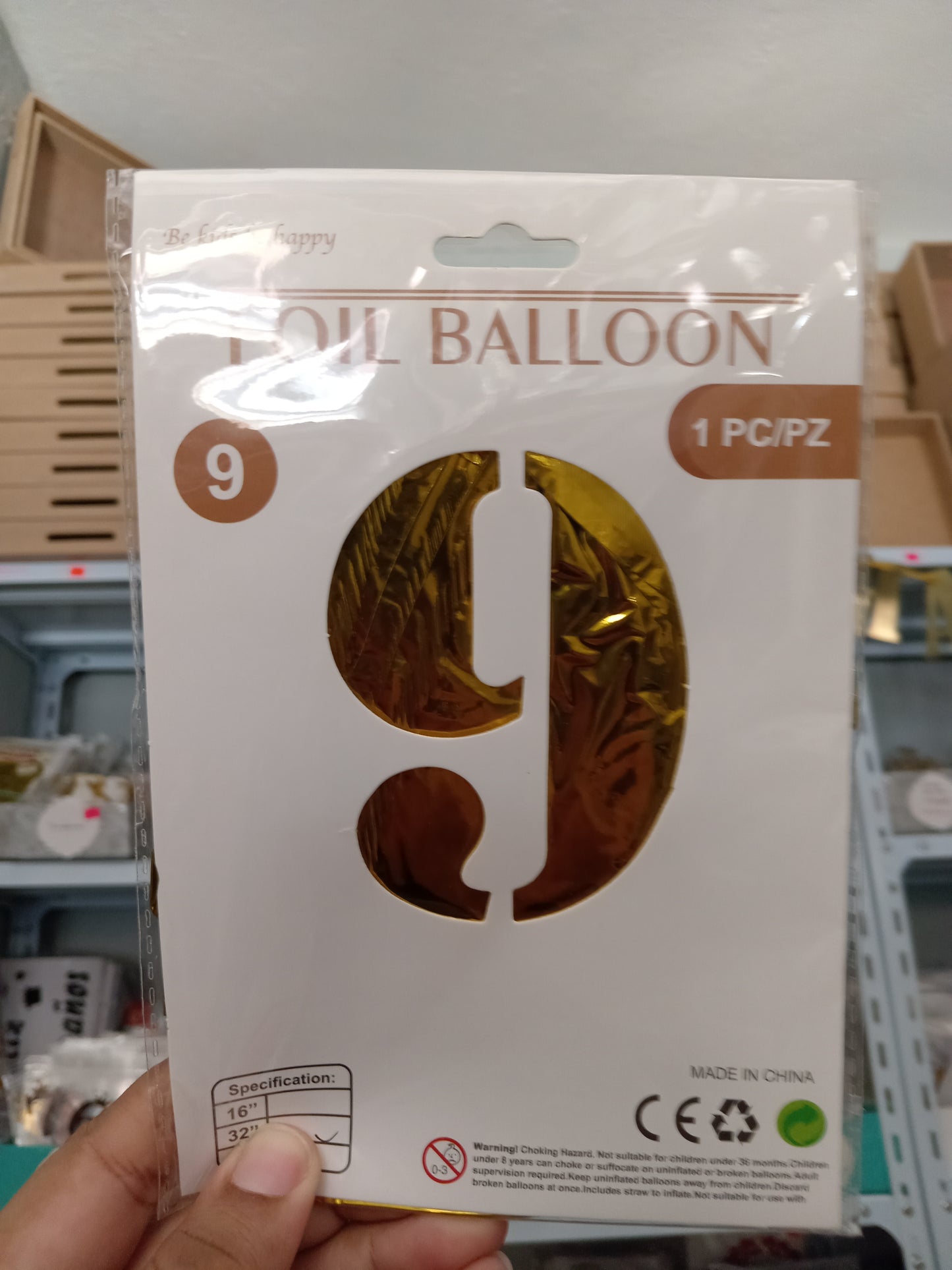 Globos metálicos 32" Números dorado