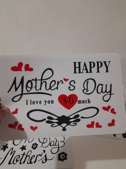 DV vinil para globos o decorar temática Madres 1.8M