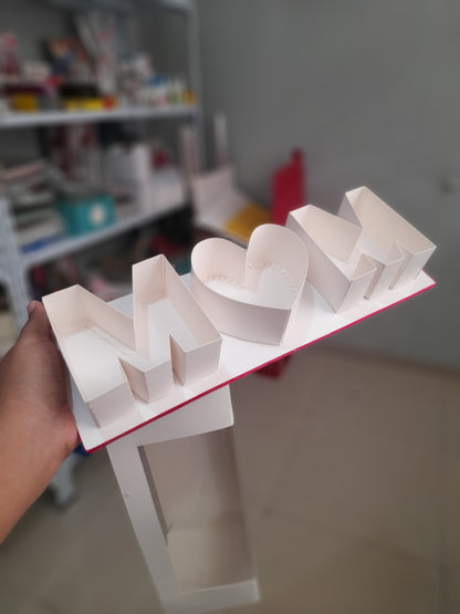 CL caja de letra M❤M 14x4.5x4.5 ventana en L (1.8M)