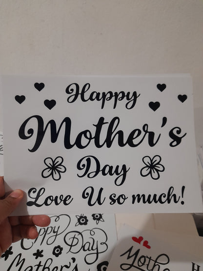 DV vinil para globos o decorar temática Madres 1.8M