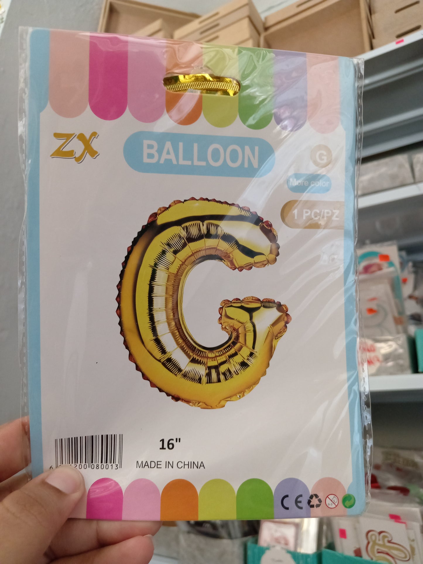 7.6 Globo de letra 16 pulg