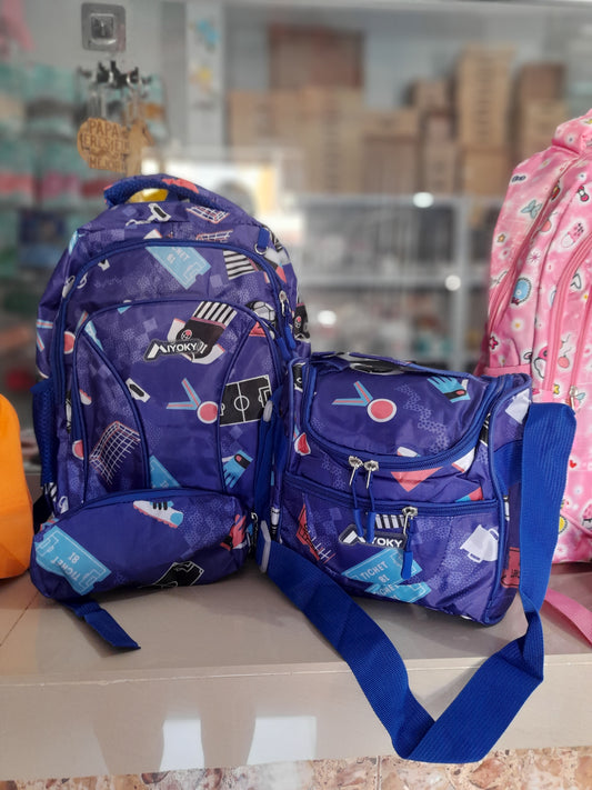 EH combo mochila, lonchera y porta lapiz