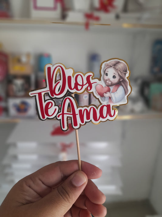 Rel topper 4" Dios te ama