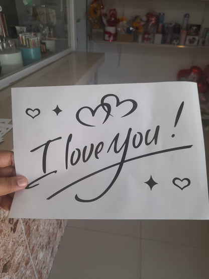 DV Vinil para globos love you BSA 1.8M