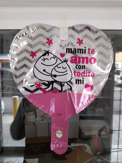 7.6 Globos metálicos 9 pulg motivo de las madres 1.8M