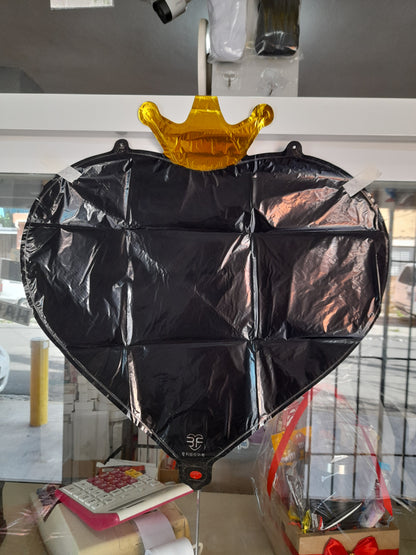 7.6 Globo metálico corazon de reyna 18pulg 1.8M