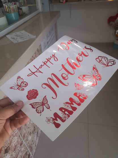DV vinil para globos o decorar temática Madres 1.8M