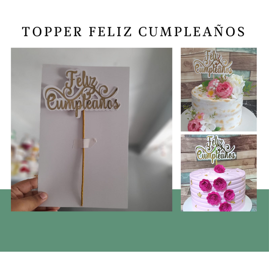 2.51 toppers feliz cumpleaños espejo fondo blanco